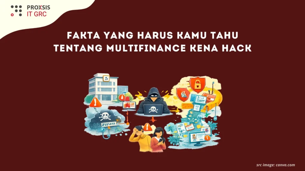 Ilustrasi serangan siber pada perusahaan multifinance dan kebocoran data nasabah.