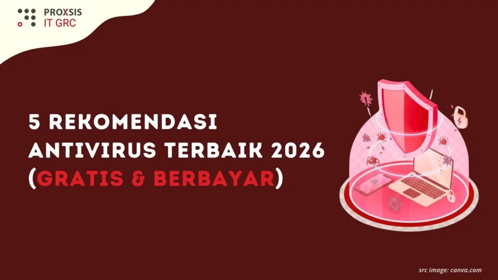 Ilustrasi perlindungan perangkat digital menggunakan antivirus terbaik untuk menghadapi ancaman siber di tahun 2026.