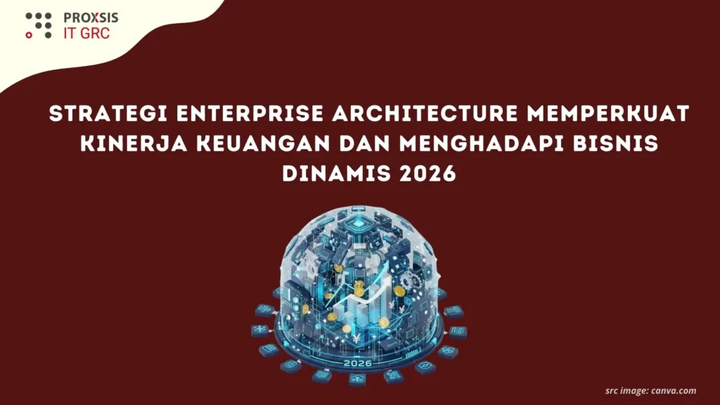 Ilustrasi Enterprise Architecture sebagai fondasi strategi bisnis dan keuangan perusahaan menghadapi dinamika bisnis 2026.