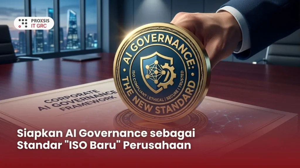 Ilustrasi konsep AI Governance untuk keamanan data perusahaan.