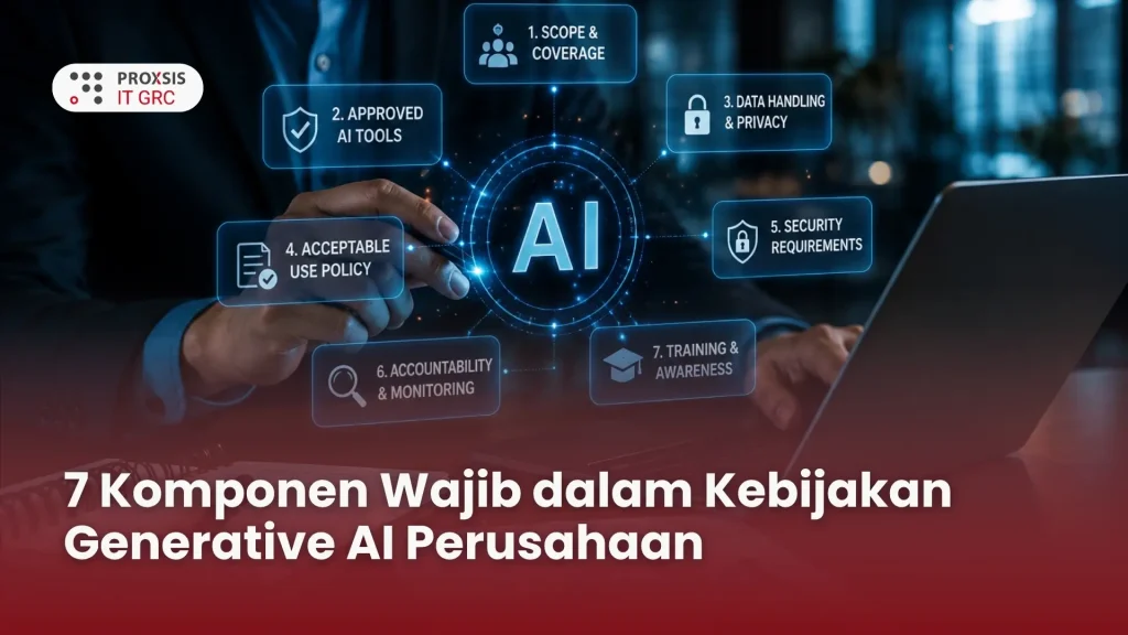 ilustrasi karyawan menggunakan generative ai perusahaan